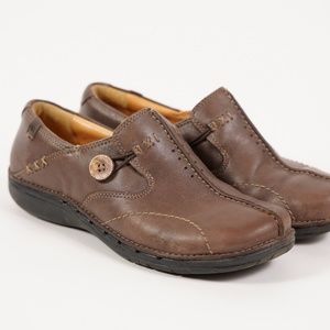 Clarks Brown Leather Shoes Great condition size 7